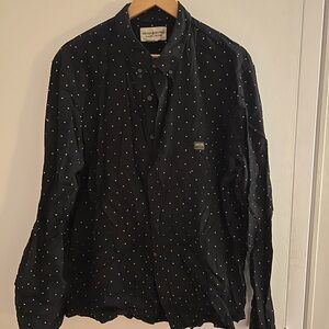 Denim & Supply Ralph Lauren Black Polka Dot Shirt